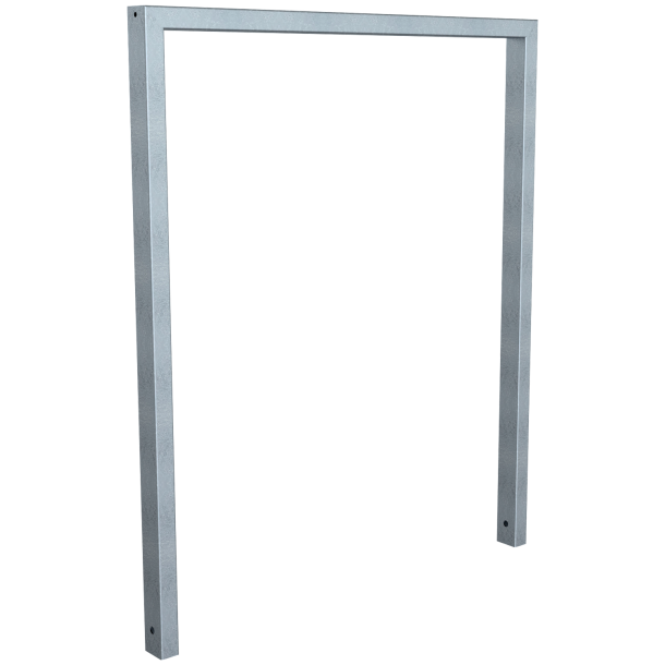 Lean-on hoop made of steel tube | Square tube, 60 x 40 mm | without cross bar | total width: 1000 mm | hot-dip galvanized